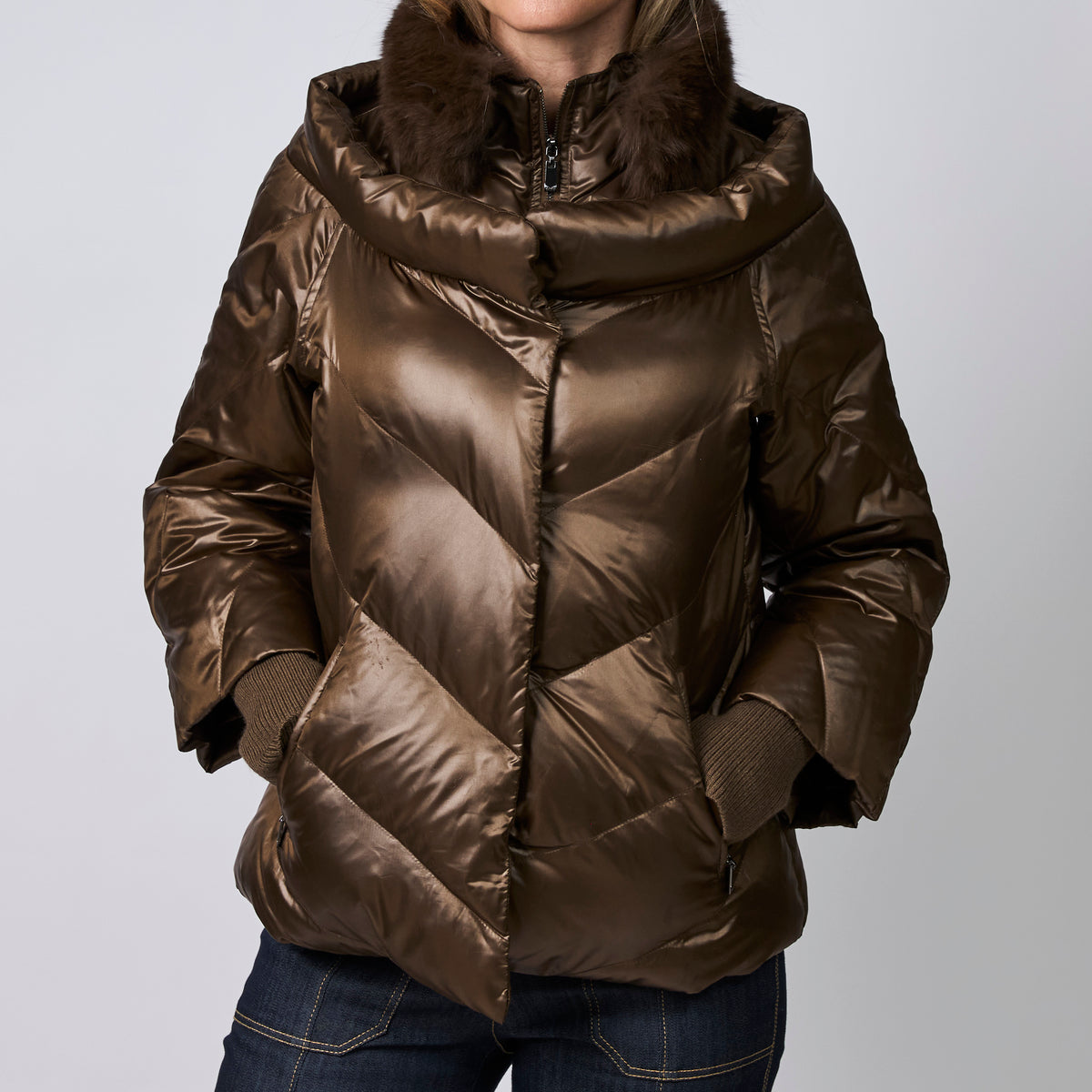 Max Mara Brown Down Jacket Size 38