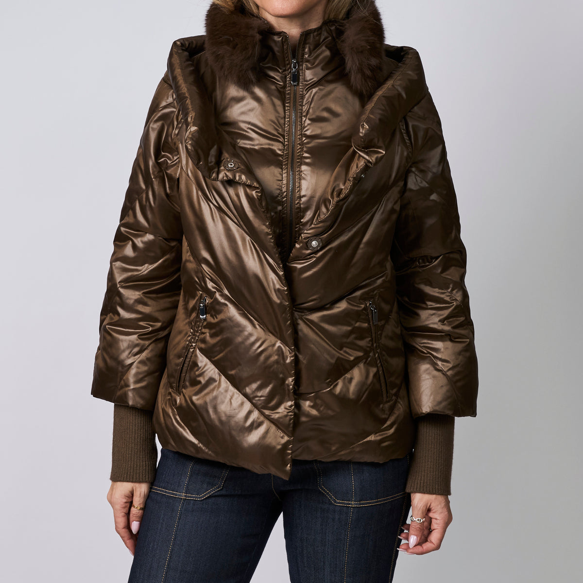 Max Mara Brown Down Jacket Size 38