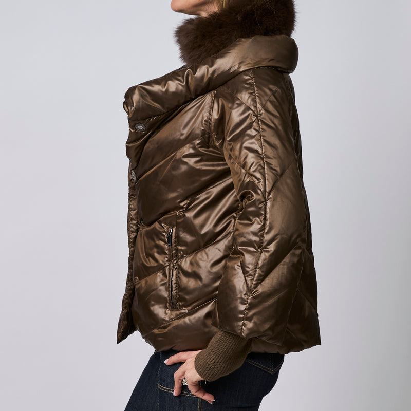 Max Mara Brown Down Jacket Size 38