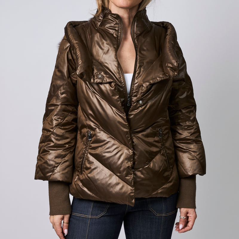 Max Mara Brown Down Jacket Size 38