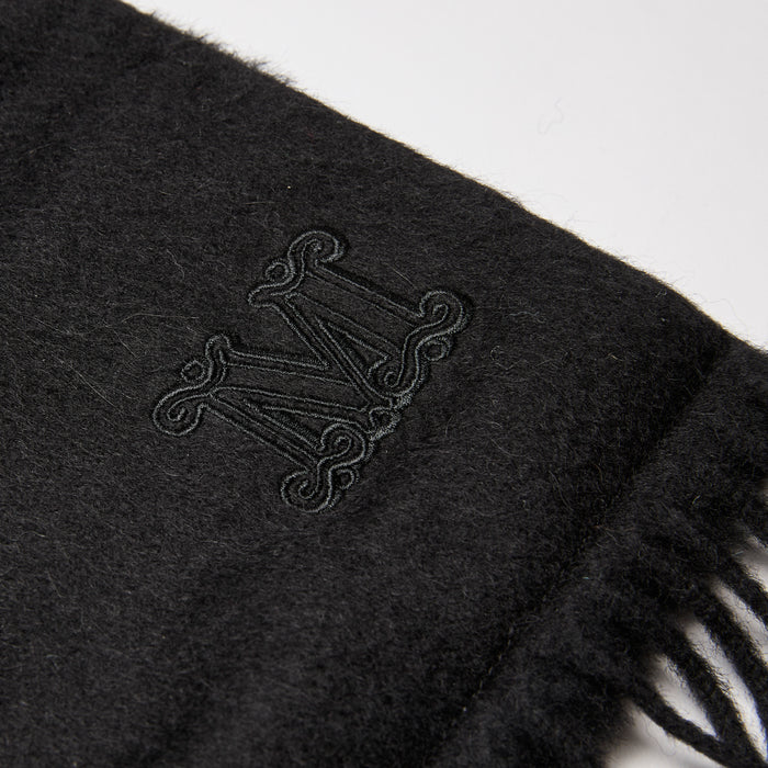 Maxmara Black Staff Fuzzy Scarf(bottom)