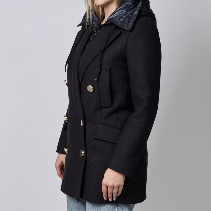 Moncler Navy Wool Peacoat Size 2