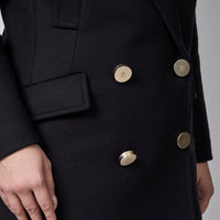 Moncler Navy Wool Peacoat Size 2