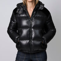 Moncler Black Down Puffer Jacket Size 14