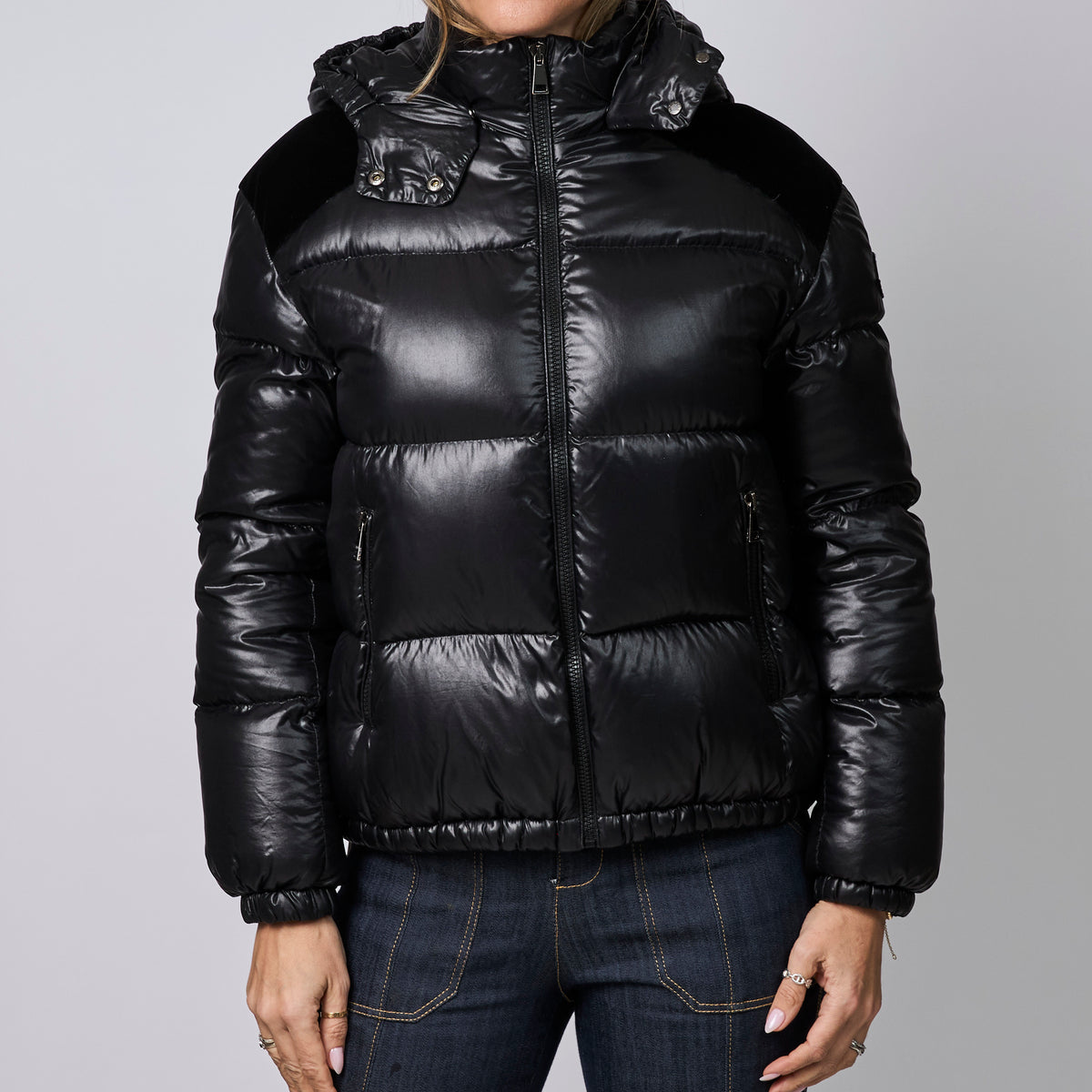 Moncler Black Down Puffer Jacket Size 14