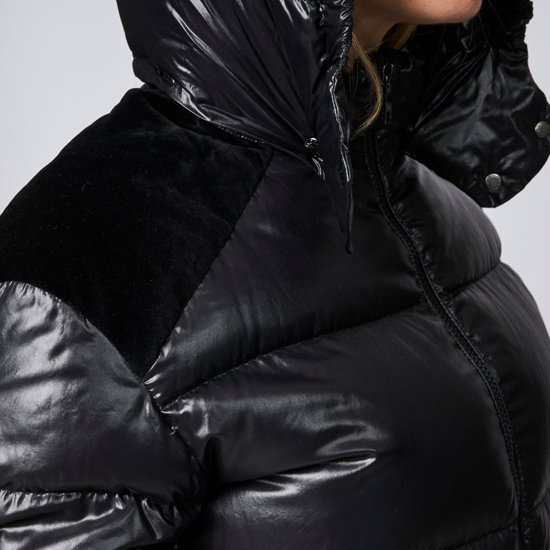 Moncler Black Down Puffer Jacket Size 14