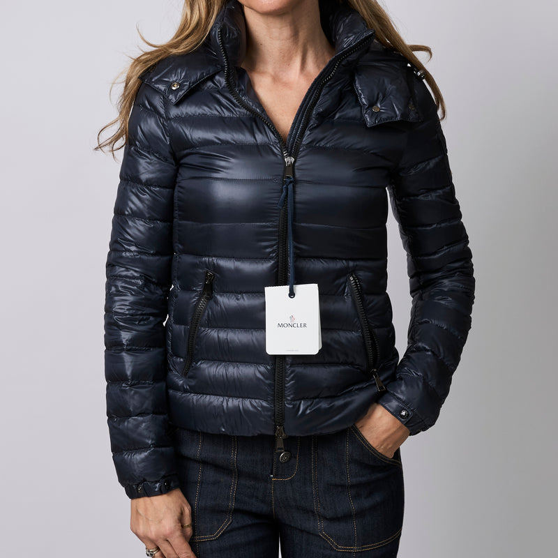 Moncler Blue Quilted Shell Down Jacket Size 00