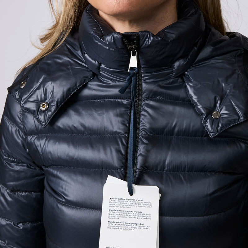 Moncler Blue Quilted Shell Down Jacket Size 00