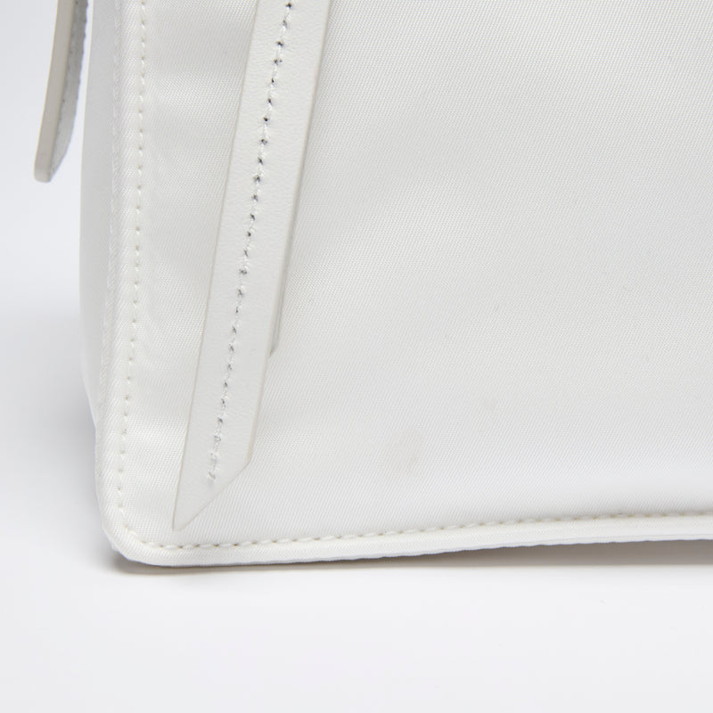 Excellent Pre-Loved White Nylon Crossbody Bag. (corner)