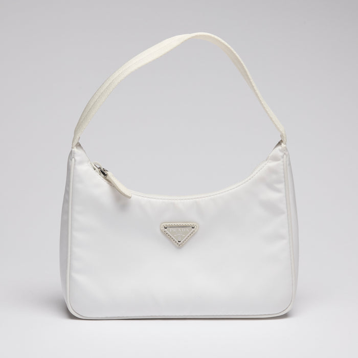 Prada Re-Nylon White Shoulder Bag