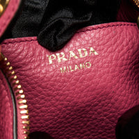 Prada Pink Grained Leather Vitello Phenix Messenger Bag (logo)