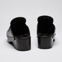 Prada Black Leather Clogs Size 39