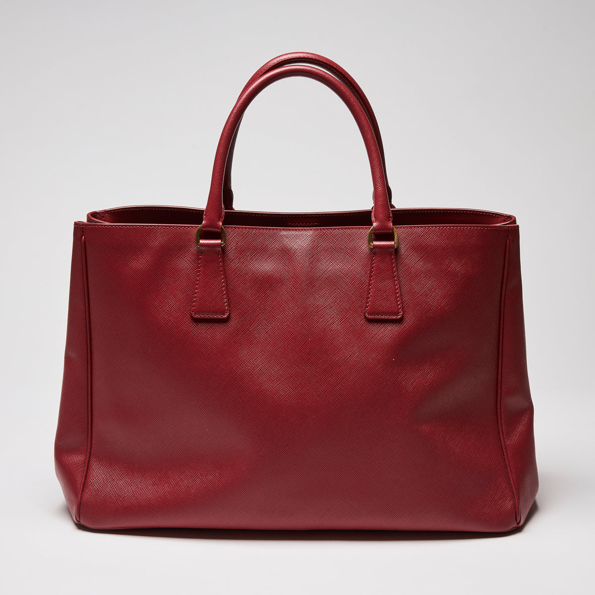 Prada Red Saffiano Leather Large Galleria Tote (Back)