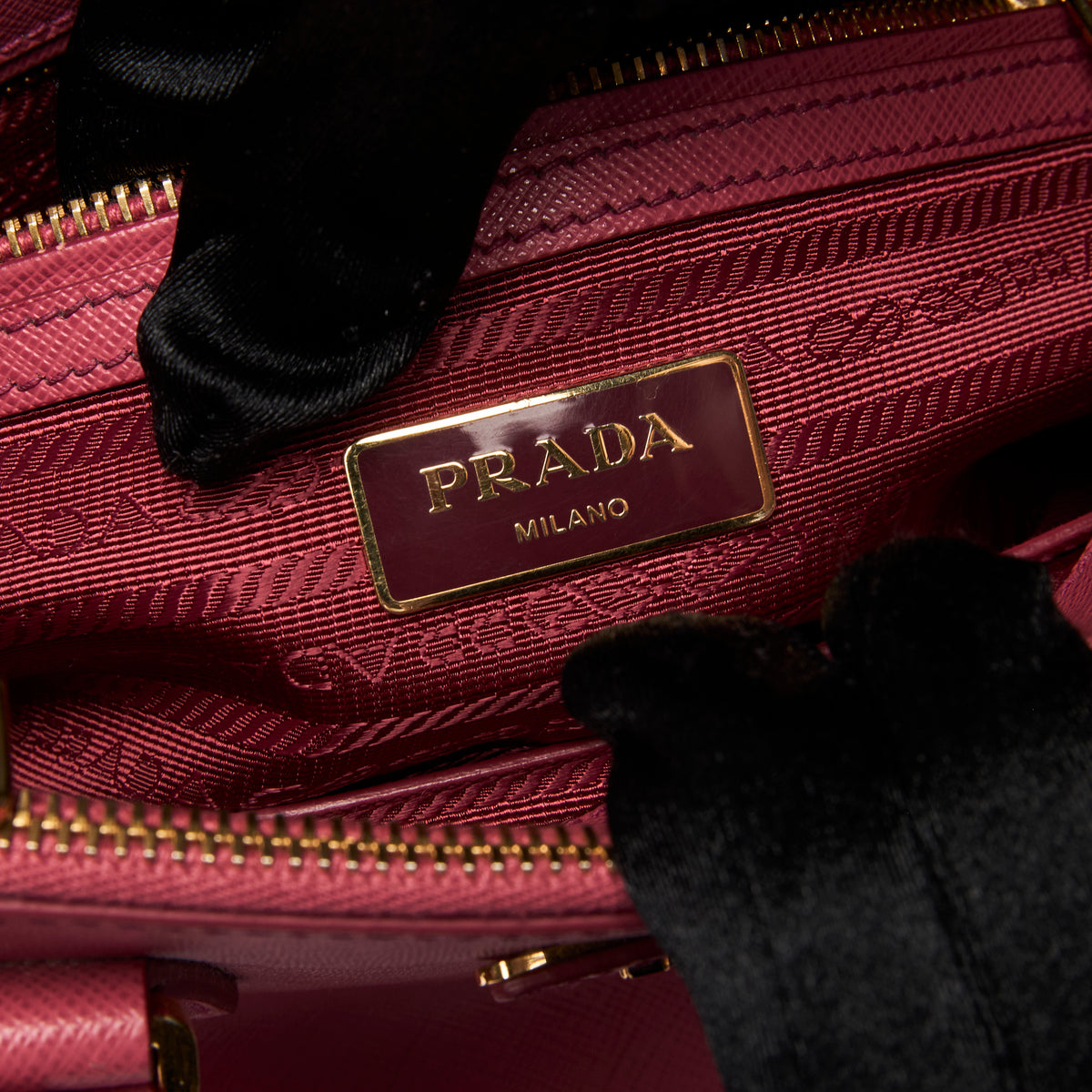 Prada Pink Small Size Galleria Handbag