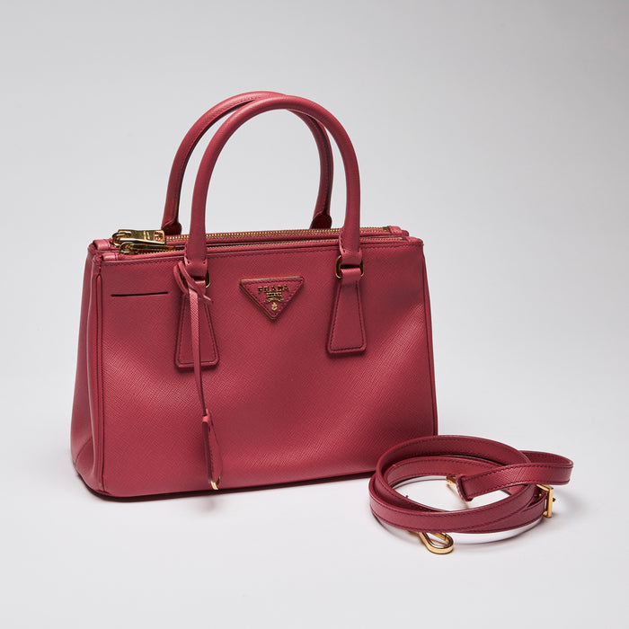 Prada Pink Small Size Galleria Handbag