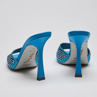 Renee Caovilla Crystal Embellished Slip-On Sandals  Size 38