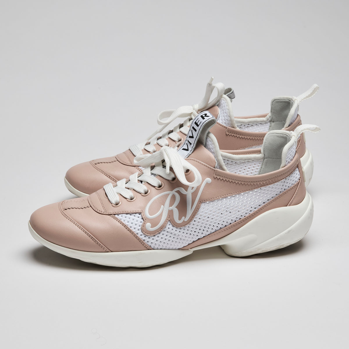 Roger Vivier "Viv Match" Leather Sneaker Size 39