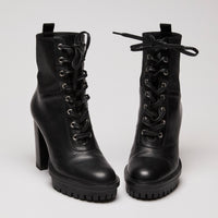 Gianvito Rossi Black Leather Combat Boots size 40(front)