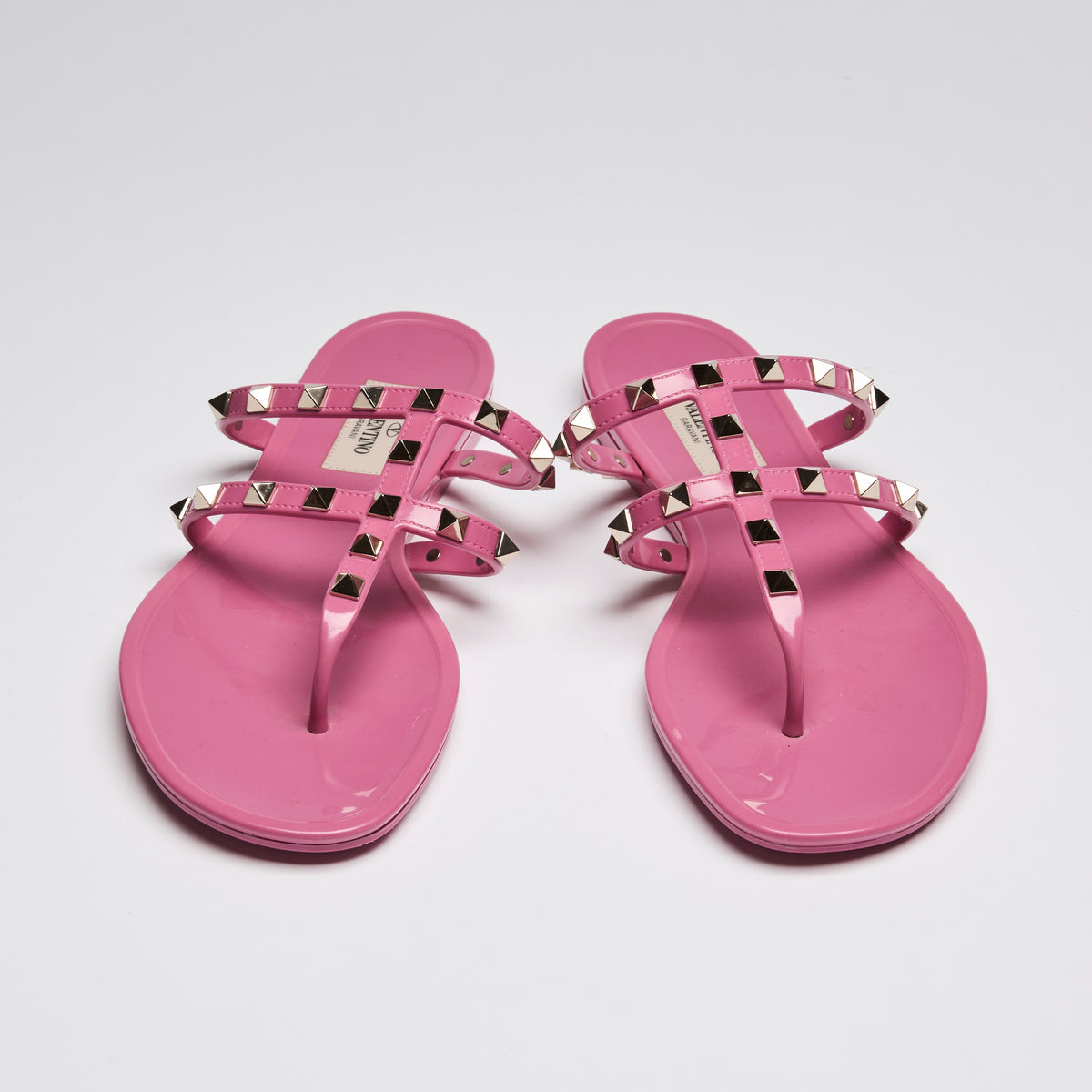 Valentino Pink Jelly Rockstud Sandals Size 39