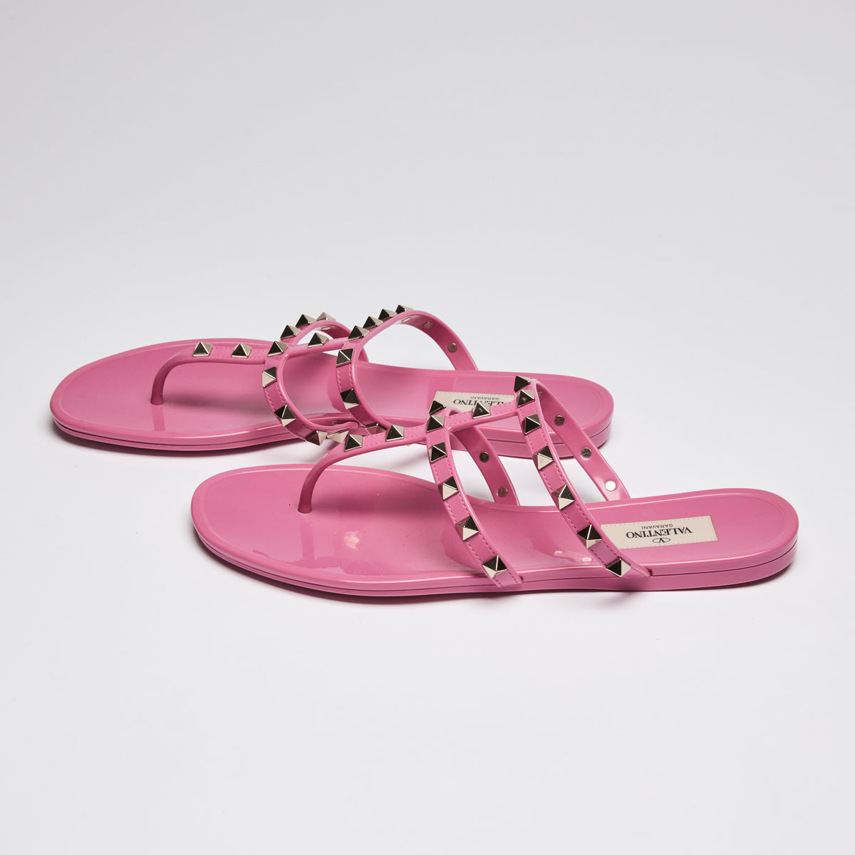 Valentino Pink Jelly Rockstud Sandals Size 39