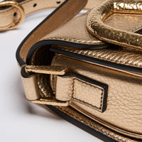 Valentino Garavani Gold Supervee Crossbody Bag (Corner)