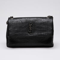 Saint Laurent Croc Embossed "West Hollywood" Bag, Medium Size