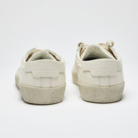 Excellent Pre-Love White Canvas Round Toe Lace Up Sneakers.(back)