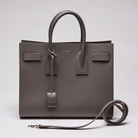 Saint Laurent Grained Calfskin Baby Sac De Jour Fog Grey (Front)