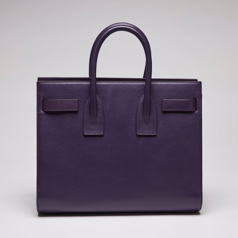 Saint Laurent Calfskin Medium Sac De Jour Purple (Back)