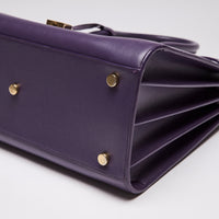 Saint Laurent Calfskin Medium Sac De Jour Purple (Corner)