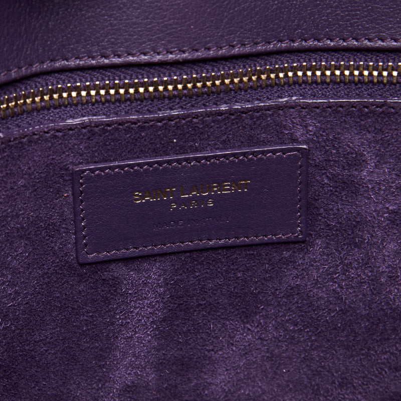 Saint Laurent Calfskin Medium Sac De Jour Purple (Label)