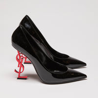 YSL Patent Opyum 100 Pump Heels With Red YSL Heel size 39(side)