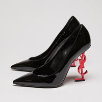 YSL Patent Opyum 100 Pump Heels With Red YSL Heel size 39(side)