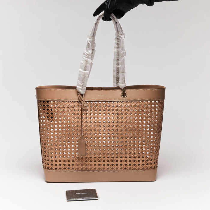 YSL Raffia Woven Tote