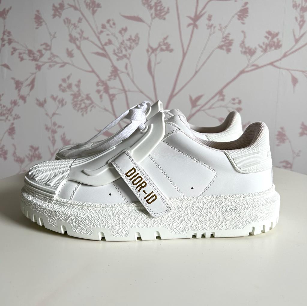 Dior White Leather And Rubber DiorID Sneakers Size 395 at 1stDibs