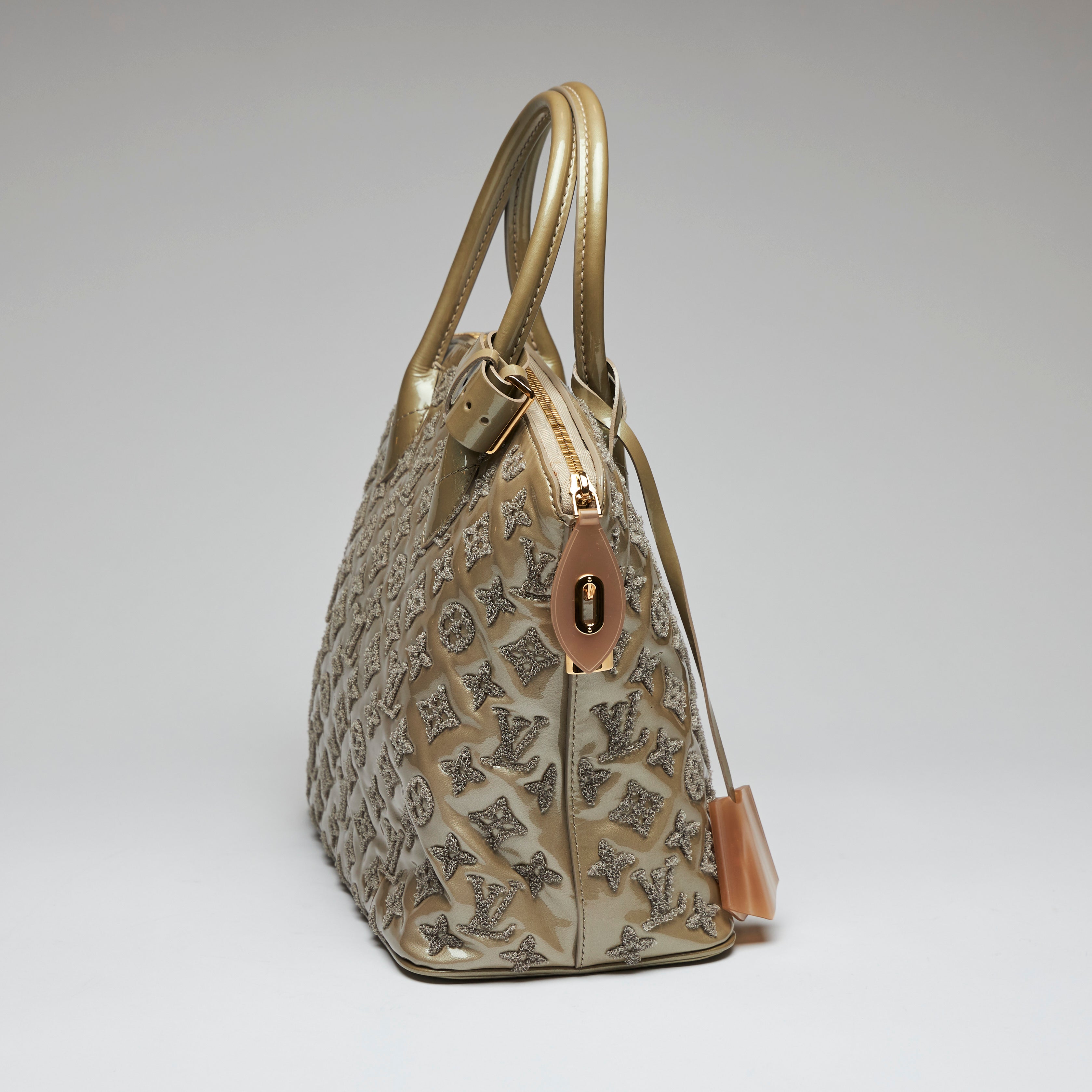 Louis Vuitton Fascination Lockit Handbag Patent Lambskin BB Black 221769323